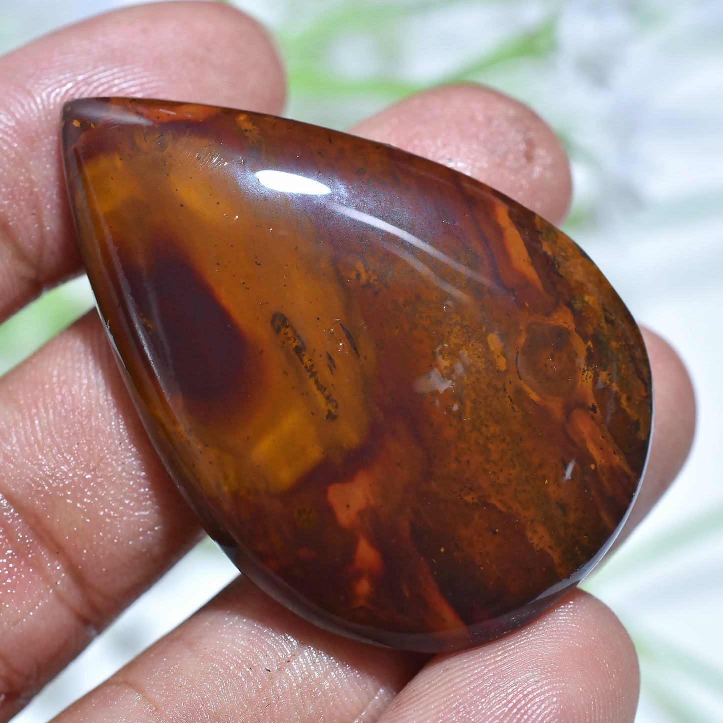 Brown Iron Tiger Eye Palm Stone - Smooth Mixed Shape Tiger Eye Pocket Stone for Custom Jewelry