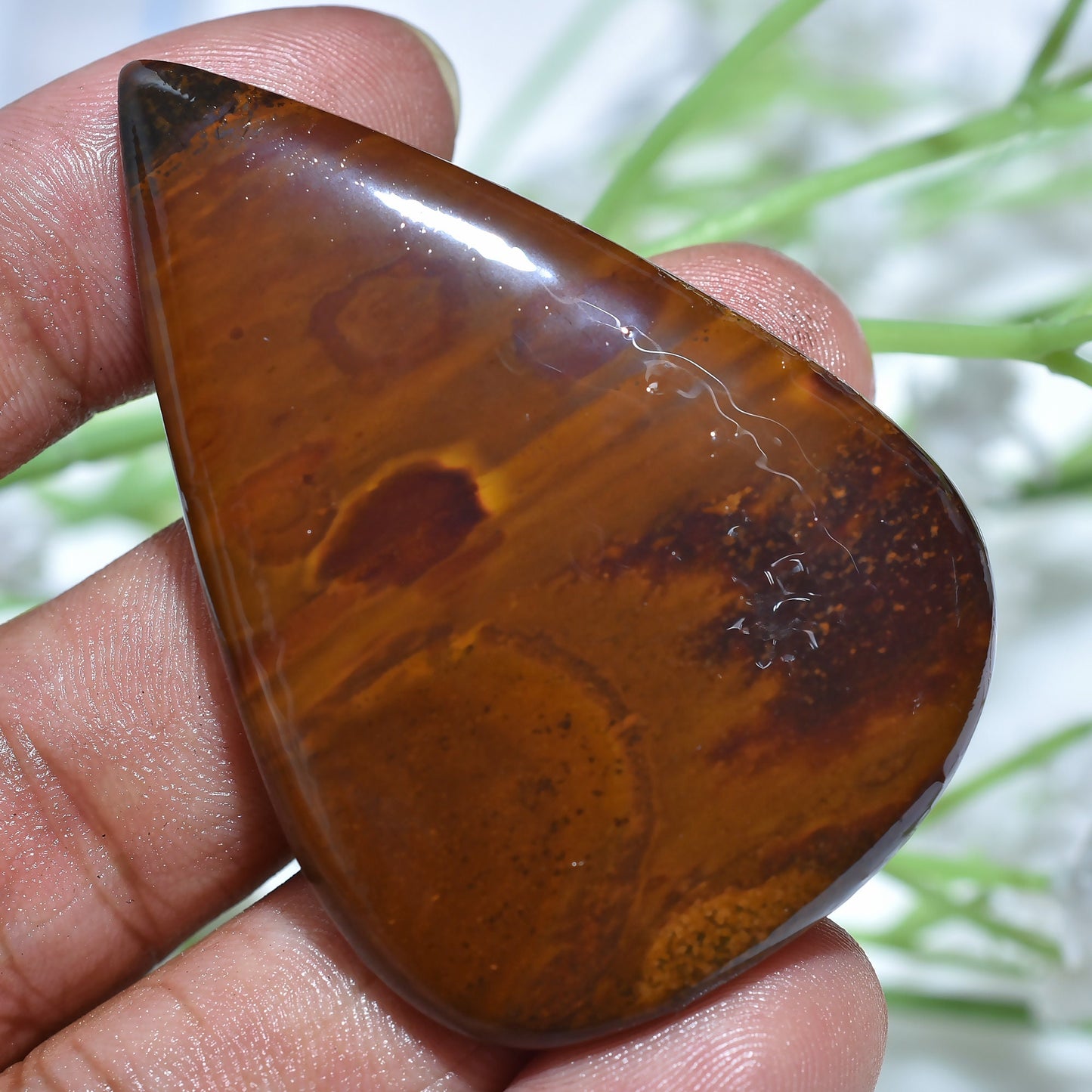 Brown Iron Tiger Eye Palm Stone - Smooth Mixed Shape Tiger Eye Pocket Stone for Custom Jewelry