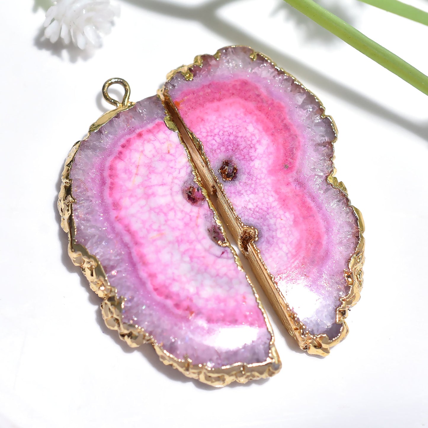 Beautiful Solar Quartz Pair in Gold Electroplated | DIY Earrings Jewelry Set, Gemstone Earrings for Women