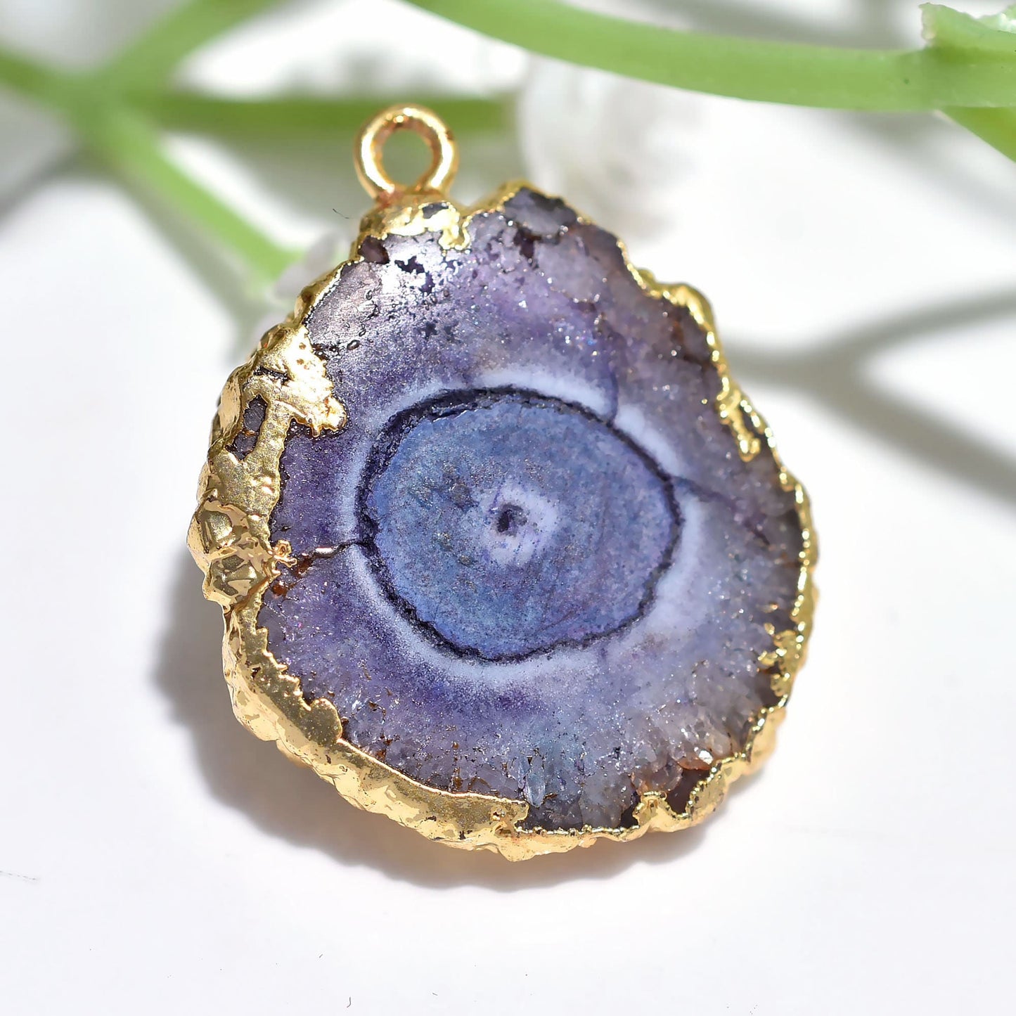 Window Crystal Quartz Healing Stone Pendant | Gold DIY Solar Quartz Pendant Necklace