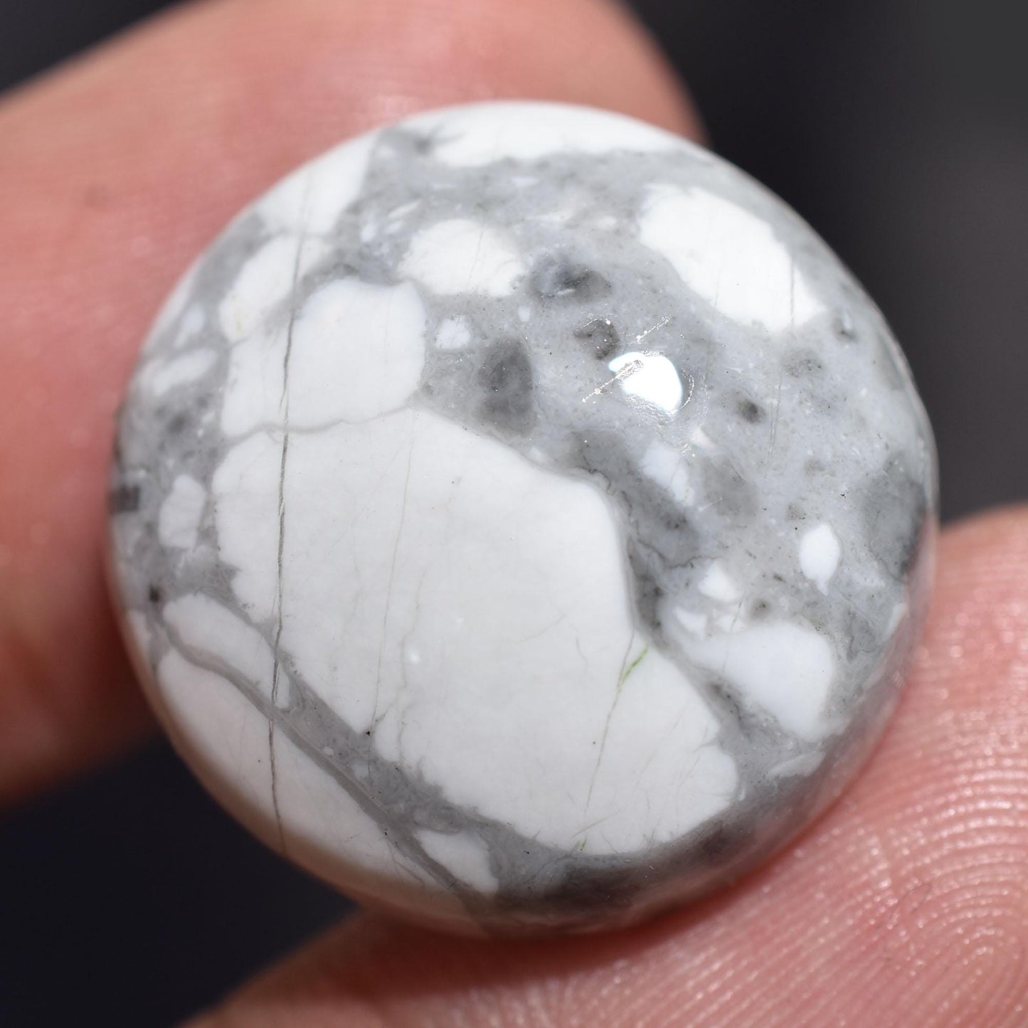 High Quality Howlite Cabochons - Oval Shaped Smooth Flat Back Crystals for Pendant Making