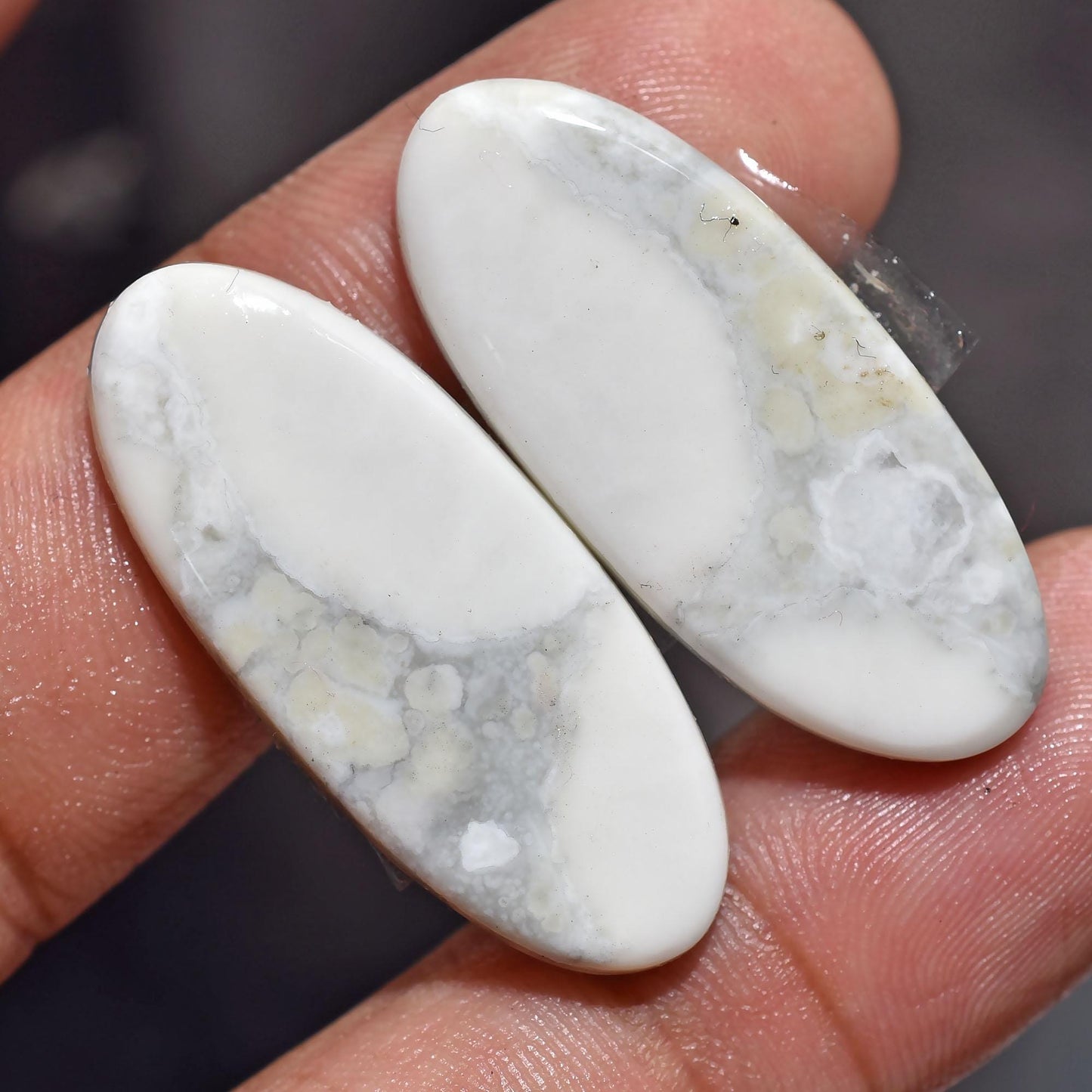 Wholesale Mookaite Jasper Cabochon Pair - Oval Mookaite Earring Pair 14x32x3mm
