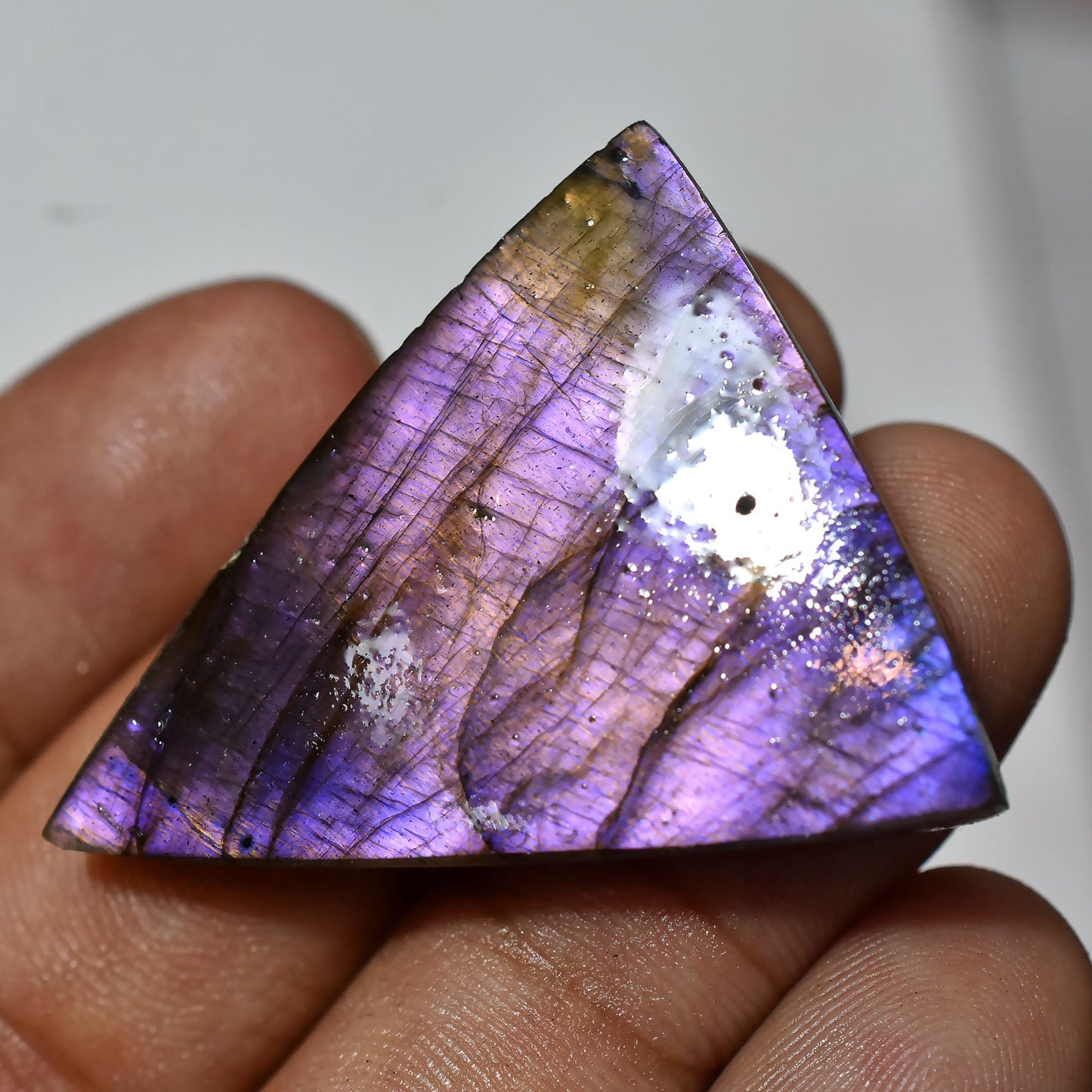 100% Natural Purple Fire Labradorite Cabochon – Round, Heart & Pear Shaped Smooth Stone