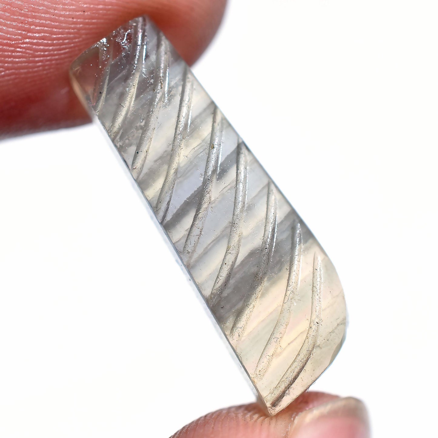 Stunning Multi Fluorite Leaf Shape Carved Gemstone – Natural Hand Carved Fluorite Cabochons