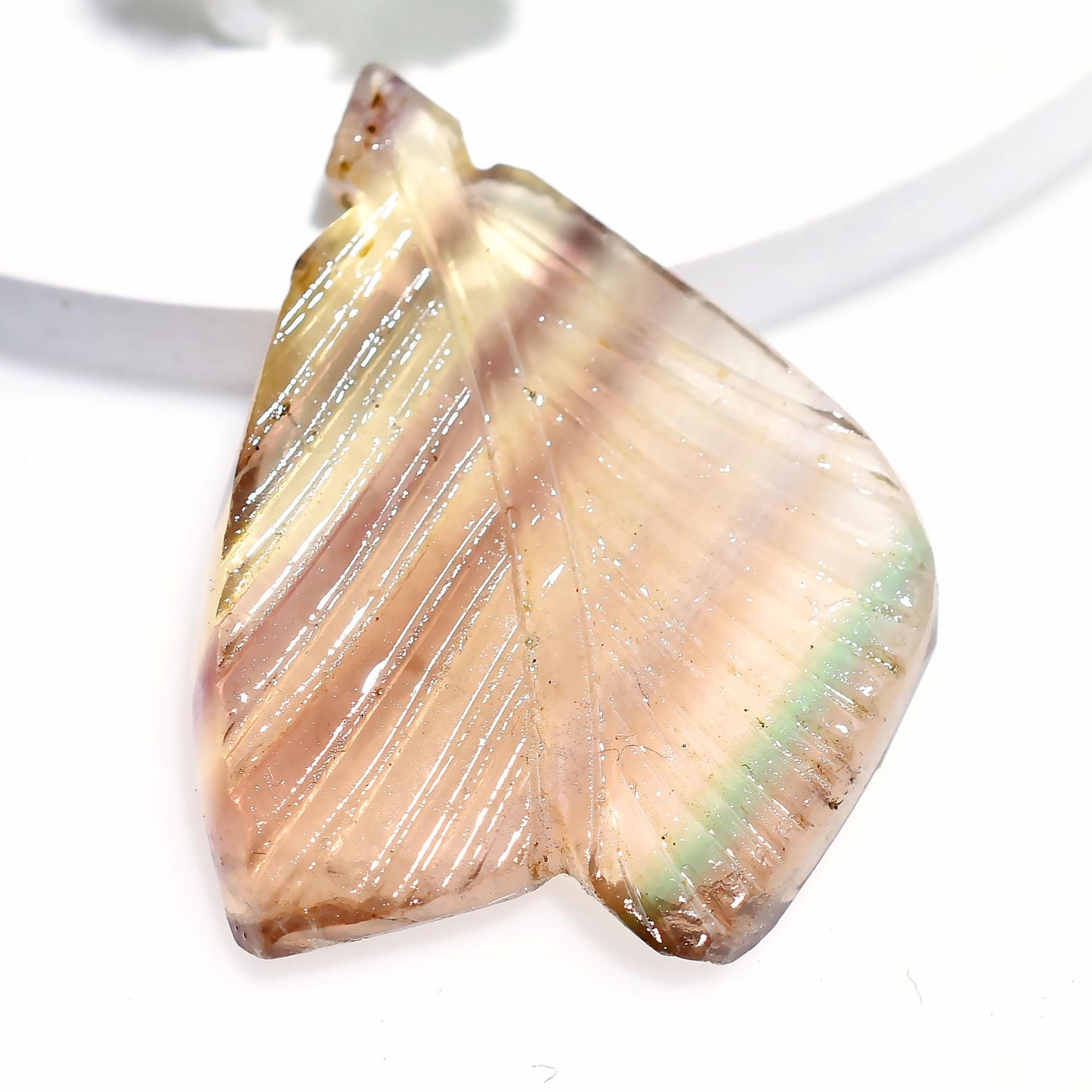 Beautiful Fluorite Leaf Crystal – Carved Tree Leaf Shape for Jewelry & Decor