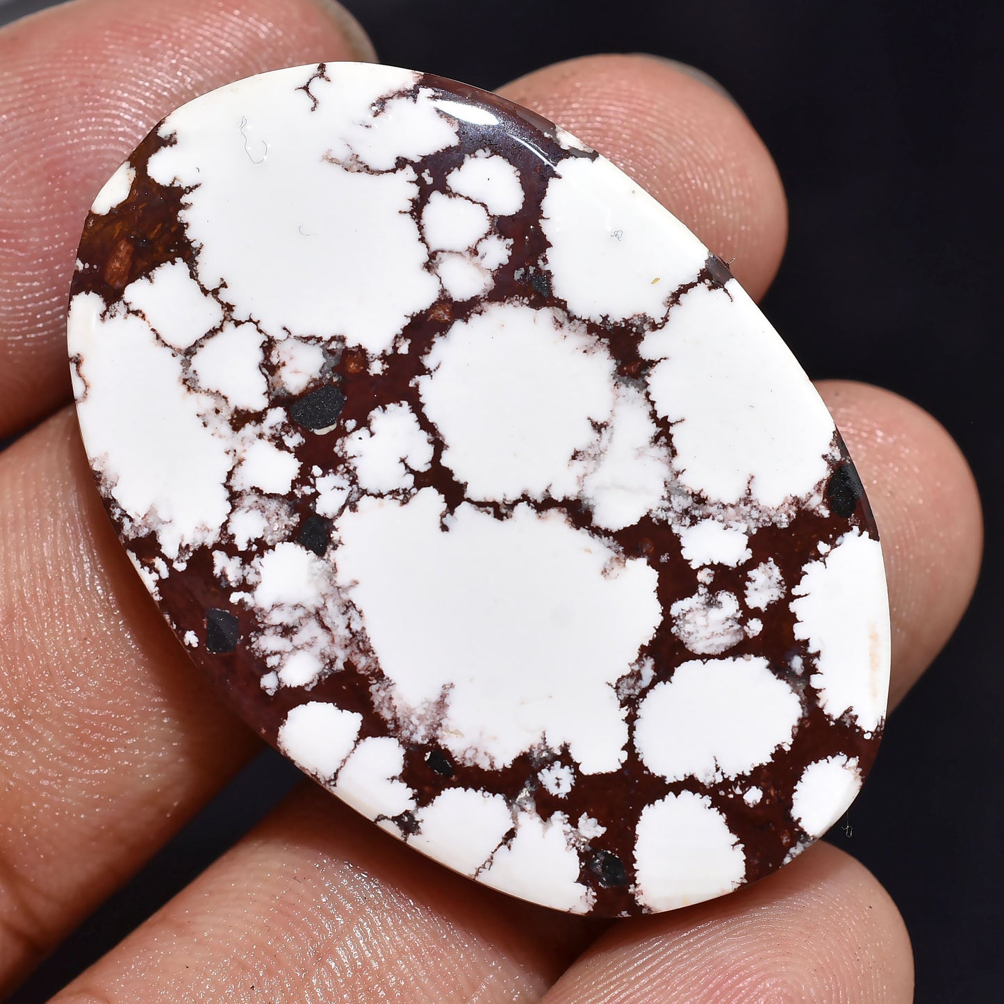 Natural Wild Horse Cabs - Oval Shaped Smooth Polished Cabochons for Pendants