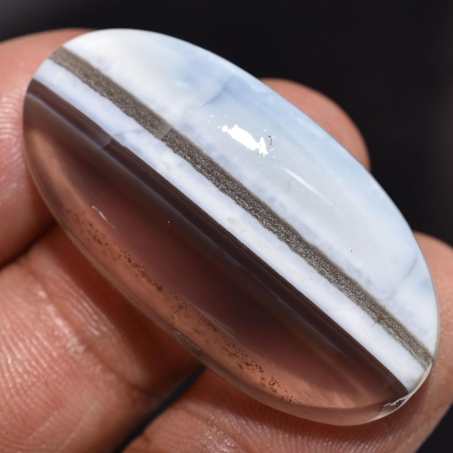 Blue Opal Cabochon – Owyhee Oval Gemstone for Handmade Pendants and Jewelry