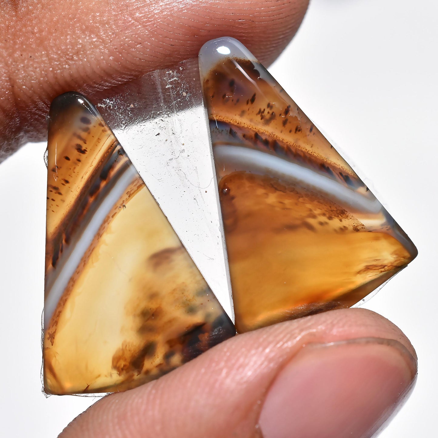 Natural Agate Earrings Pair – Matching Loose Agate Stones