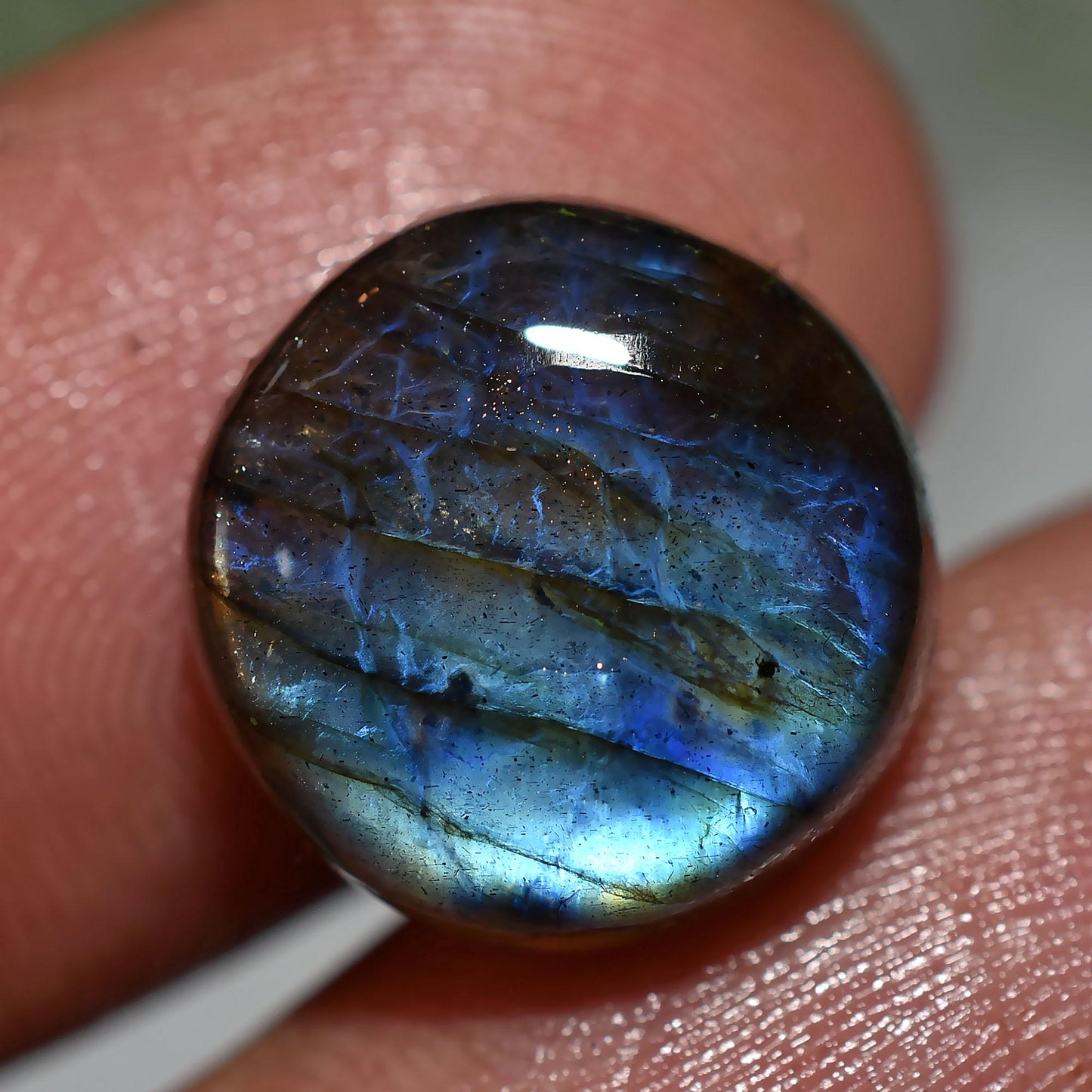 Purple Labradorite Gemstone – Mixed Shapes, Smooth Flat Back Blue Crystal for Rings