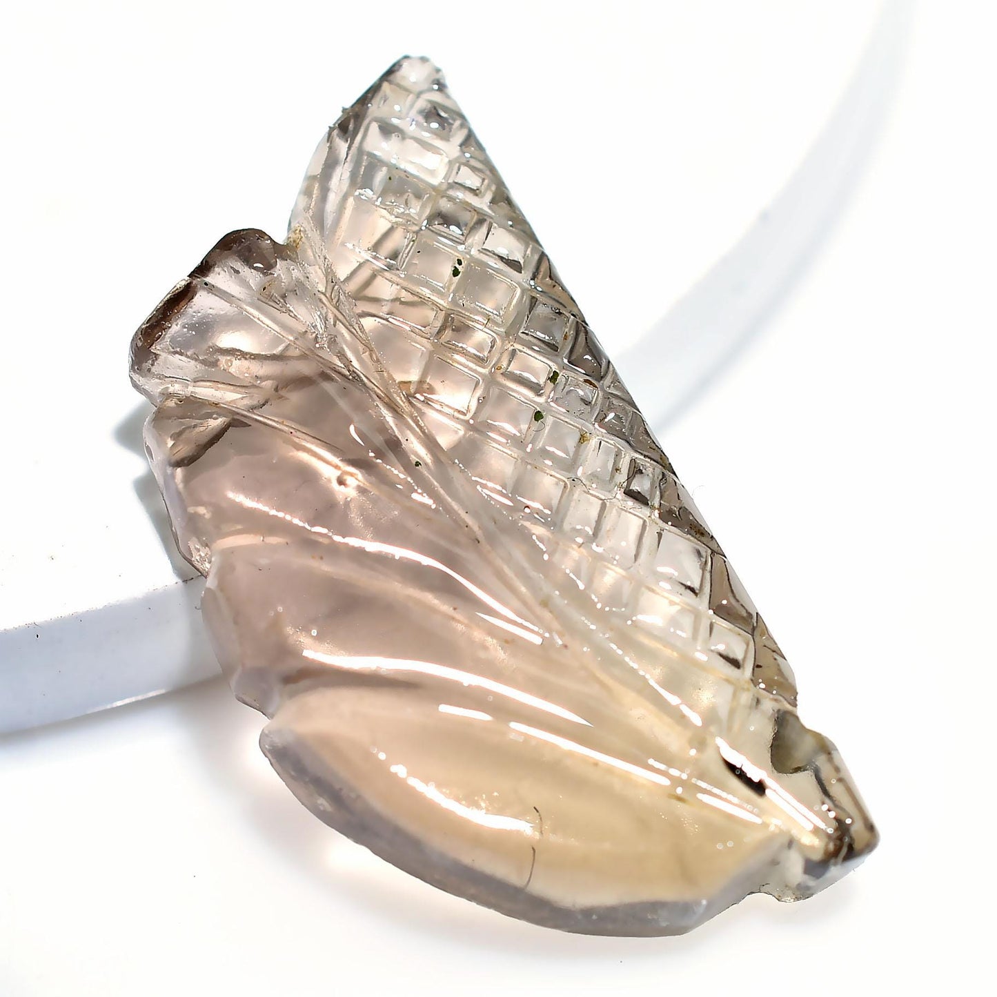 Stunning Multi Fluorite Leaf Shape Carved Gemstone – Natural Hand Carved Fluorite Cabochons