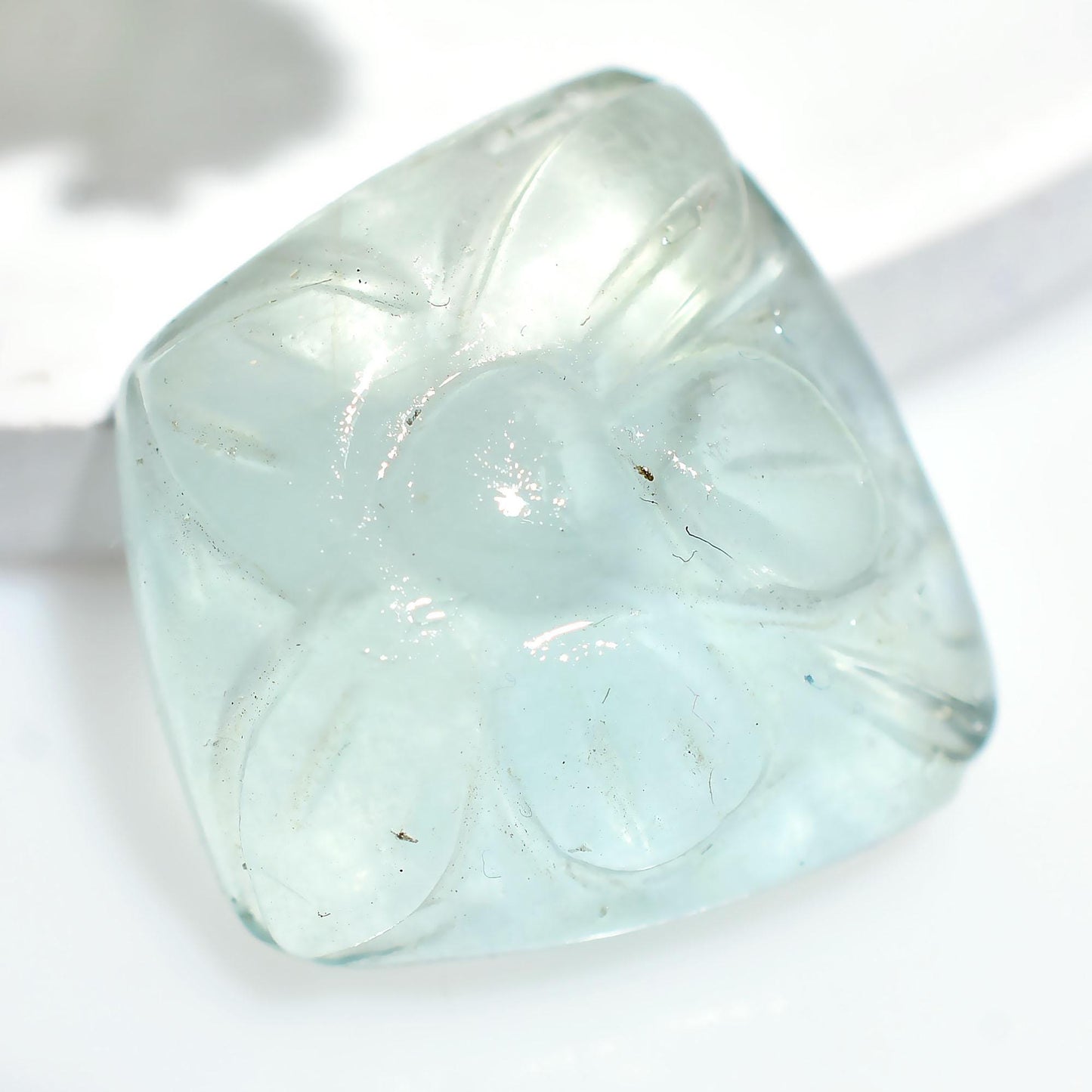 Original Fluorite, Carving Flat Stone, Loose Fancy Shape Gems, Handcrafted Cabs for Jewelry Making