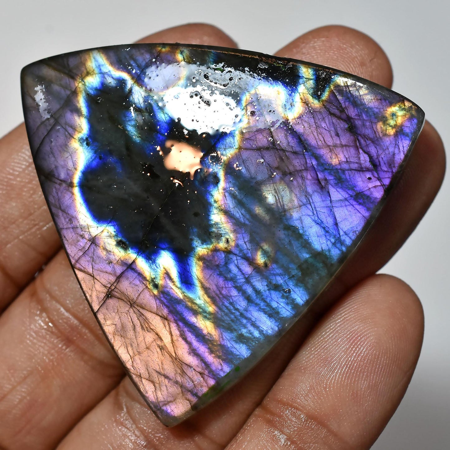 AAA Labradorite Gems - Fancy Shape Flashy Labradorite Smooth Cabs for Pendant Making