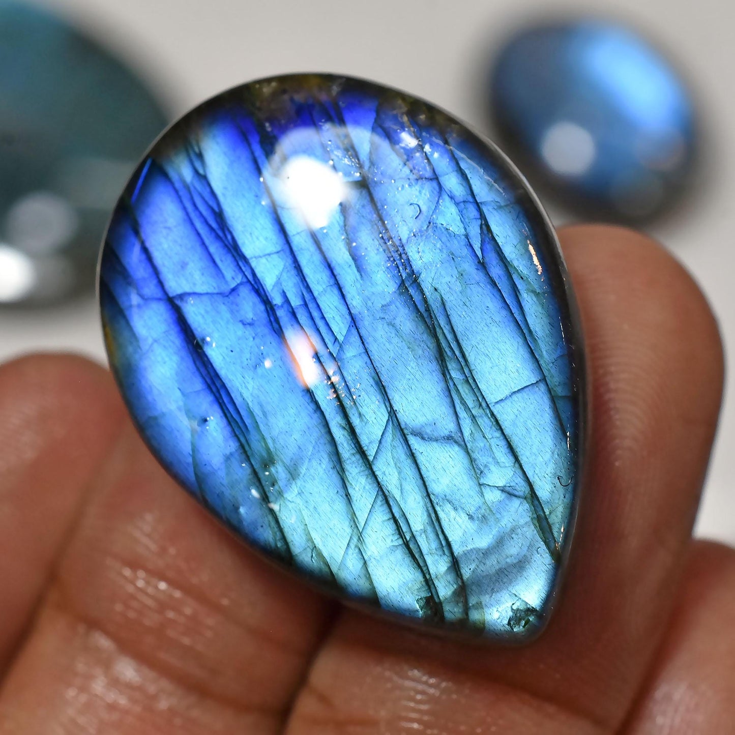 Wholesale Pear Shaped Labradorite Cabochons – Elegant Gemstones for Custom Pendants