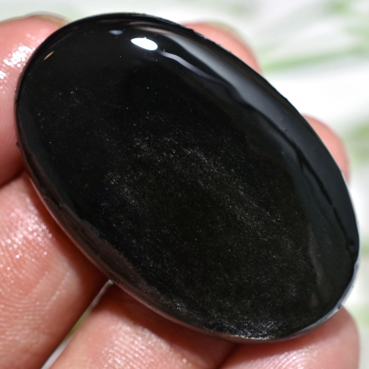 Black Obsidian Cabochon – Oval Shaped Smooth Polished Loose Gemstone for Jewelry Making