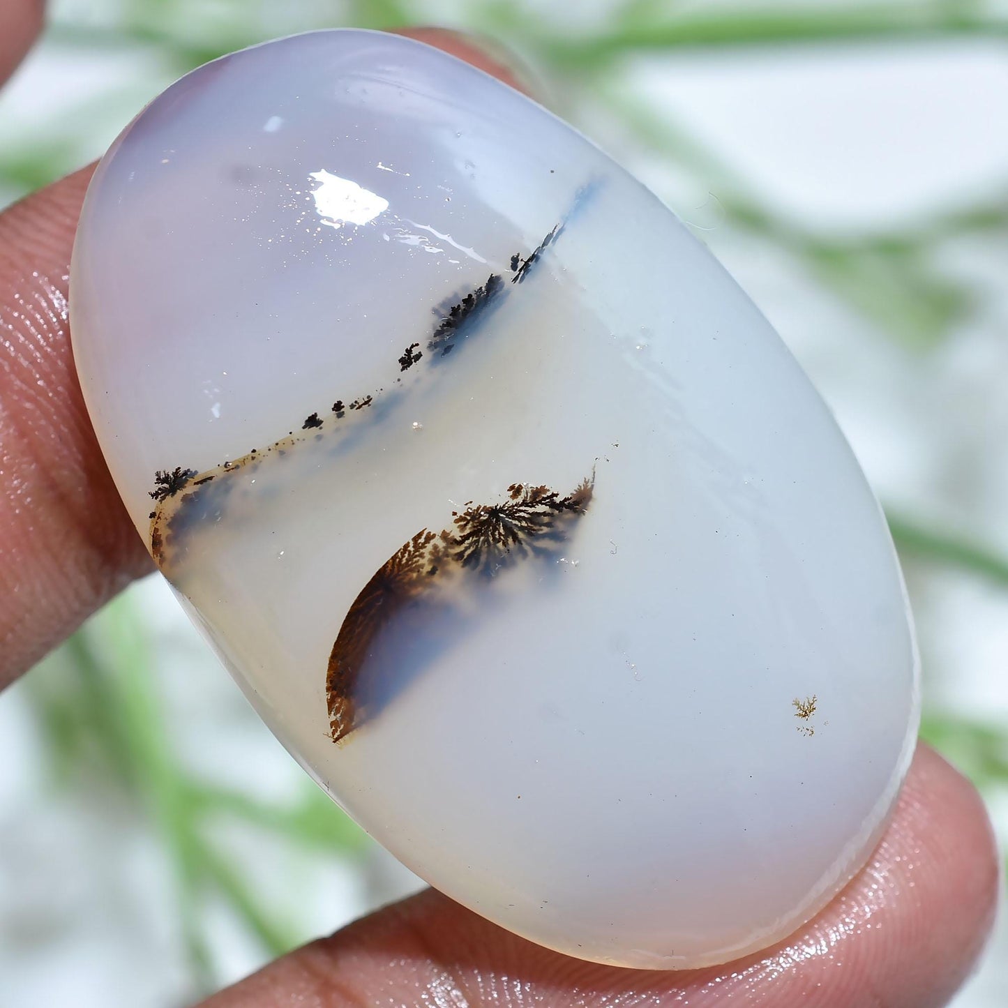 High-Quality Montana Agate Cabochon – Oval Shape Smooth Wholesale Loose Gemstone