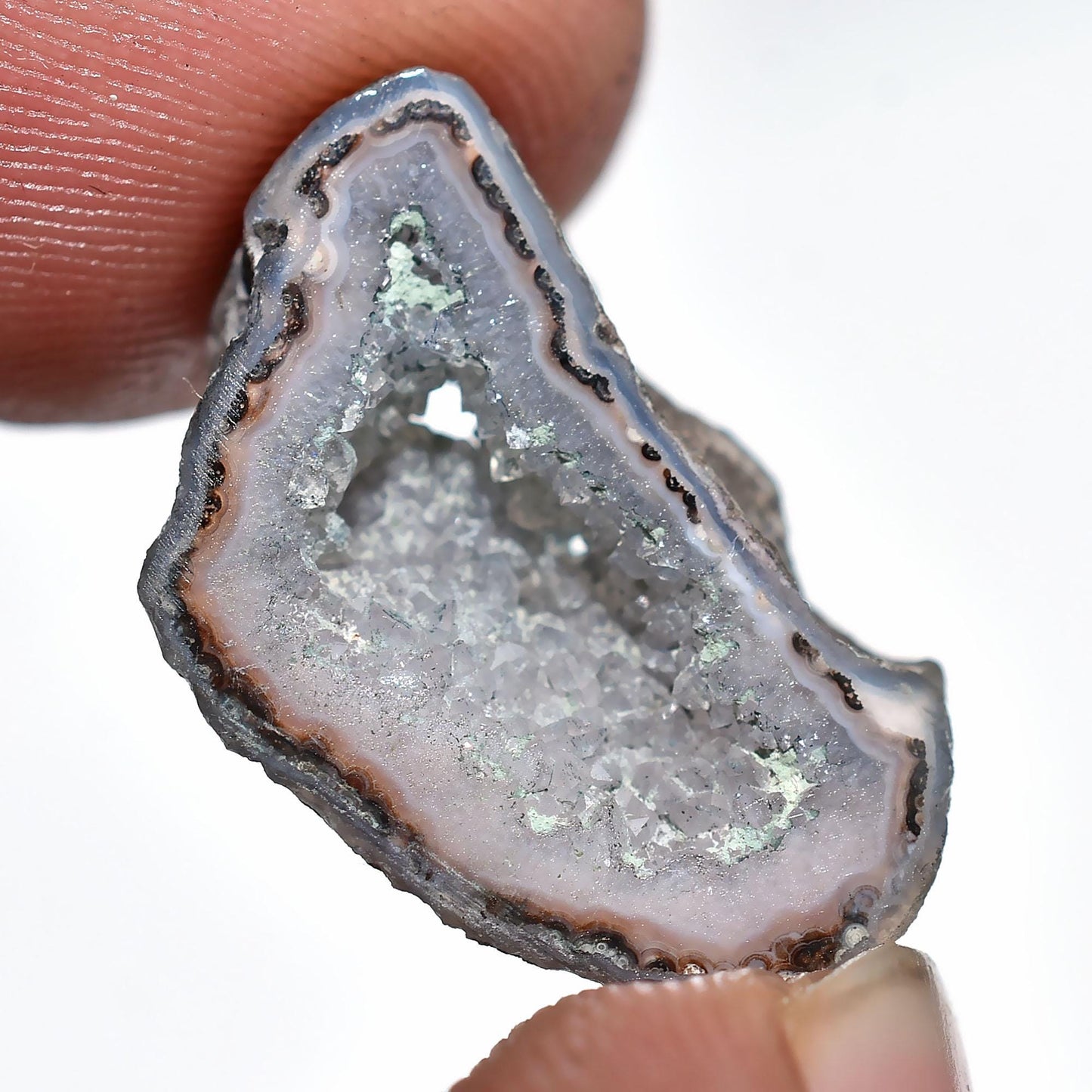 Wholesale Grey Geode Druzy Gemstone – Sparkle Window Solar Quartz & Agate Slice