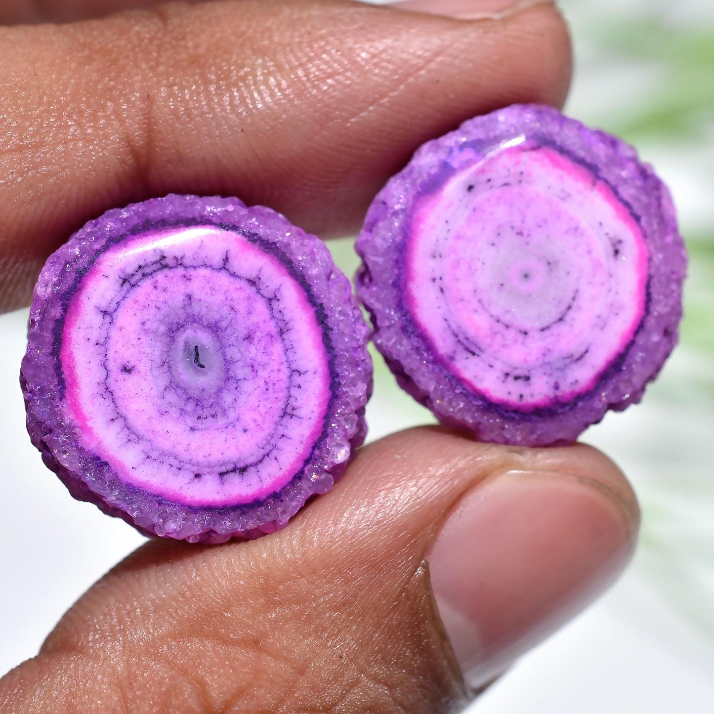 Pink Solar Quartz Smooth Pair, Matching Gemstones for DIY Earrings