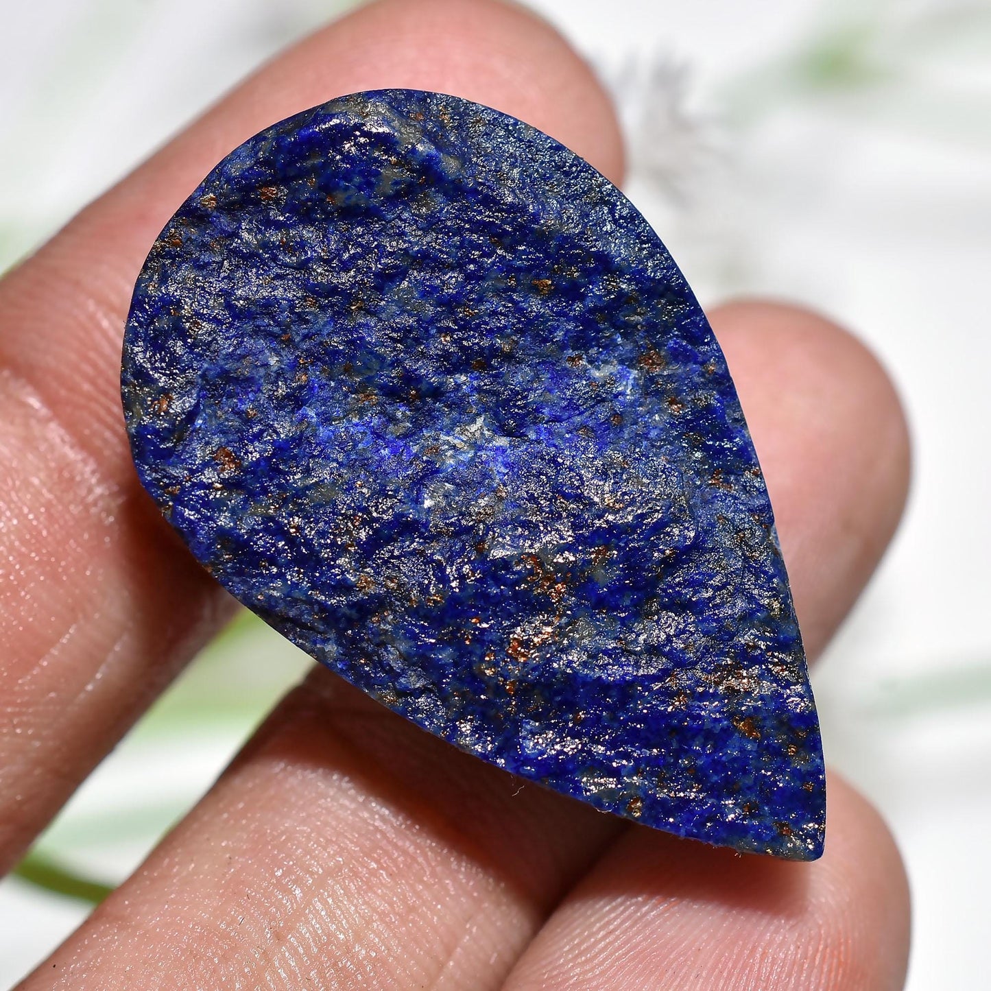 Natural Raw Lapis Lazuli Oval Cabochon - Pear Lapis Lazuli Loose Gemstone for Jewelry