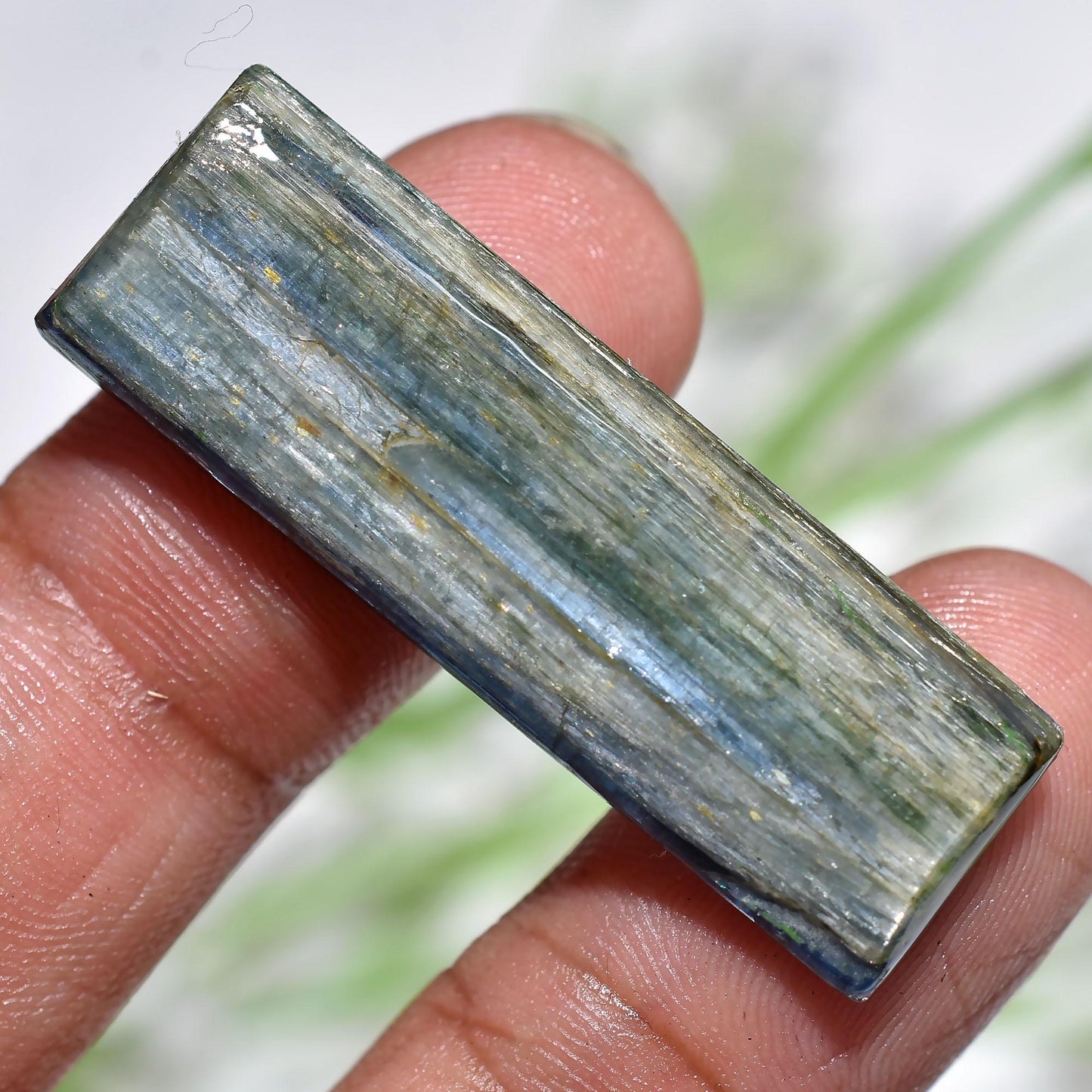 Natural Blue Kyanite Gemstone – Rectangle Smooth Polished Cabochon for Jewelry Making