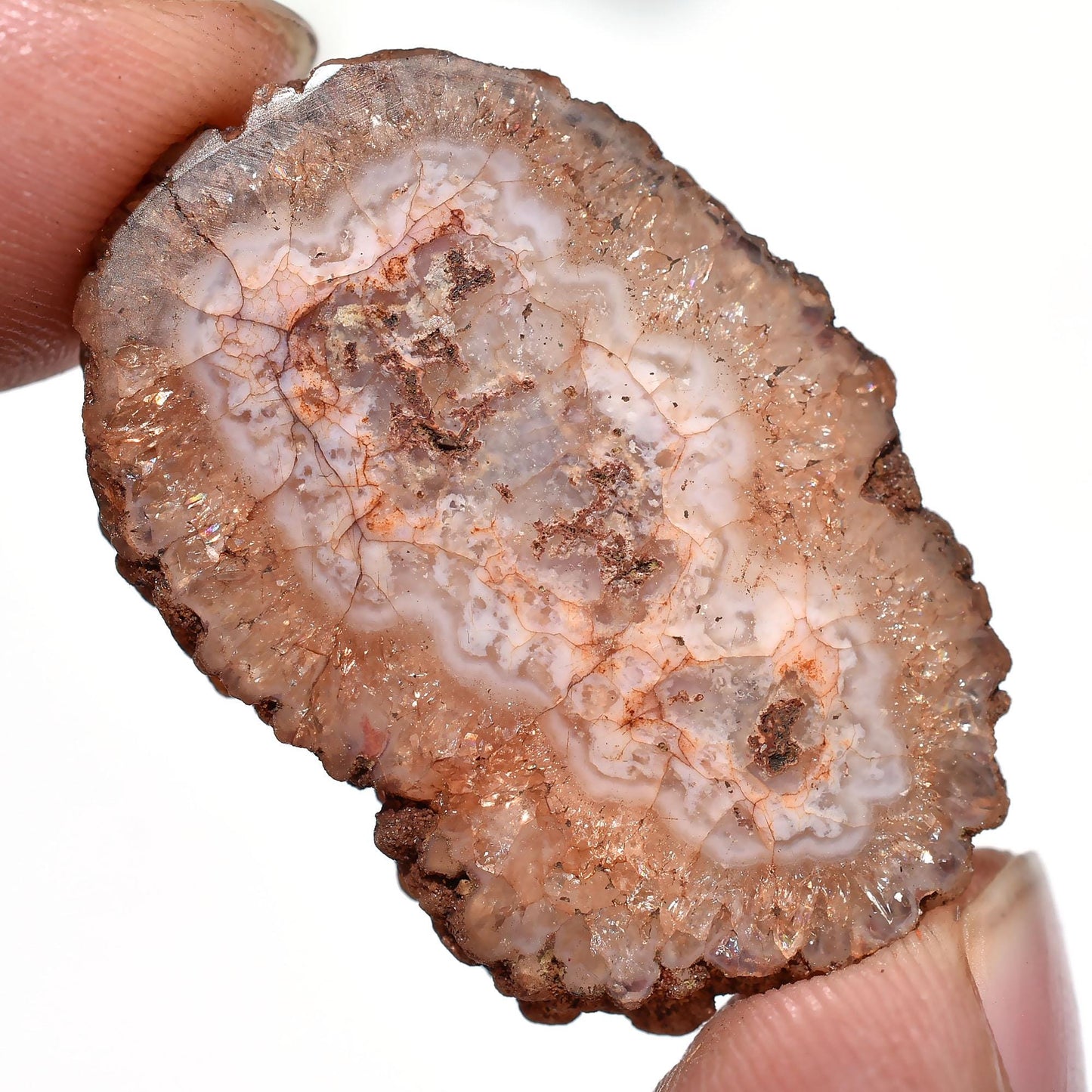 Elegant Brown Solar Quartz Cabochon - Round Fancy Crystal for Jewelry Making
