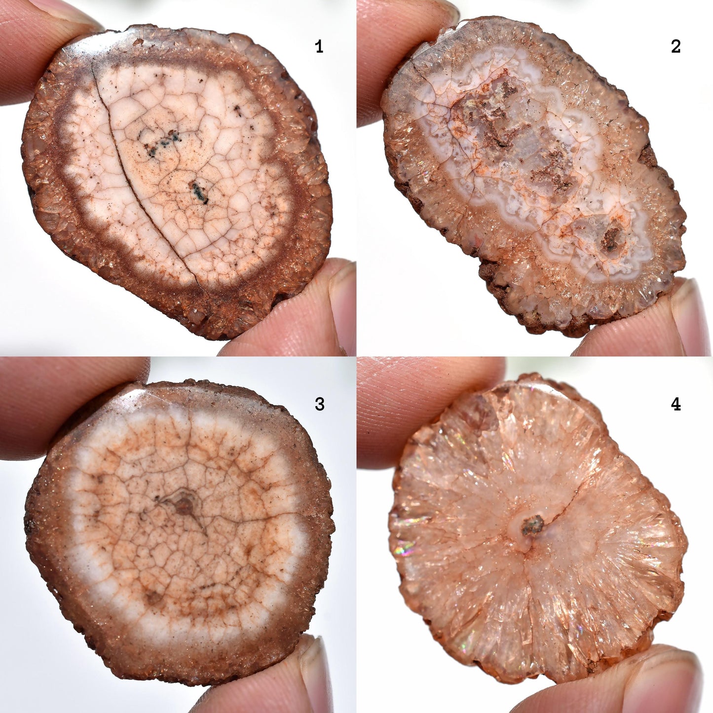 Elegant Brown Solar Quartz Cabochon - Round Fancy Crystal for Jewelry Making