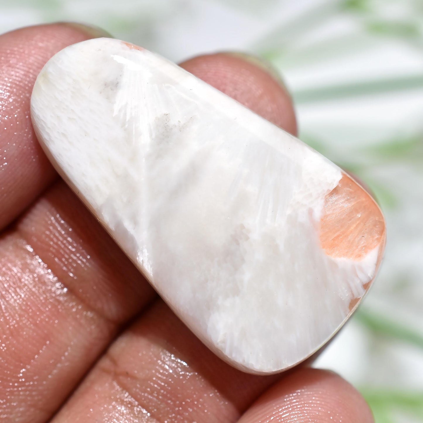 Natural Peach Scolecite Cabochons, Wholesale Designer Gemstones for Jewelry Making