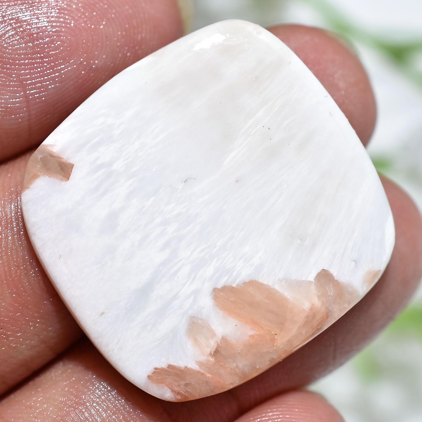 Natural Peach Scolecite Cabochons, Wholesale Designer Gemstones for Jewelry Making