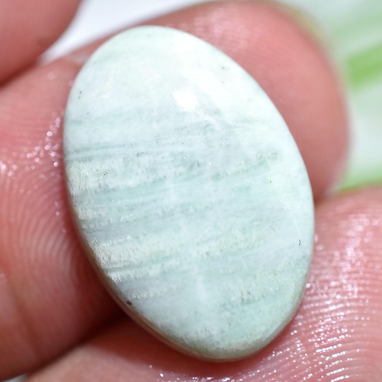 Amazing Kammererite Cabochon, Green Oval Crystal Gemstone for Jewelry Making