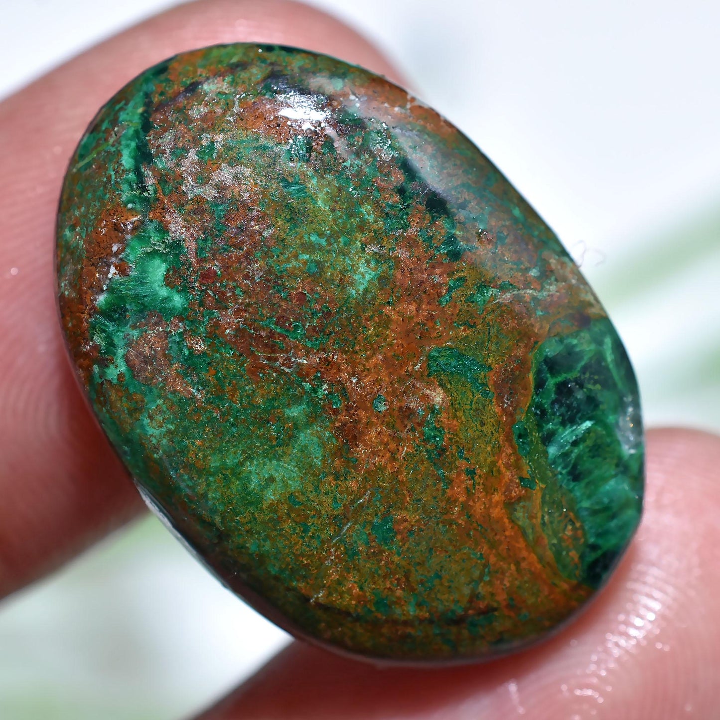 Chrysocolla Cabochon, Oval Smooth Gemstone for Custom Pendants