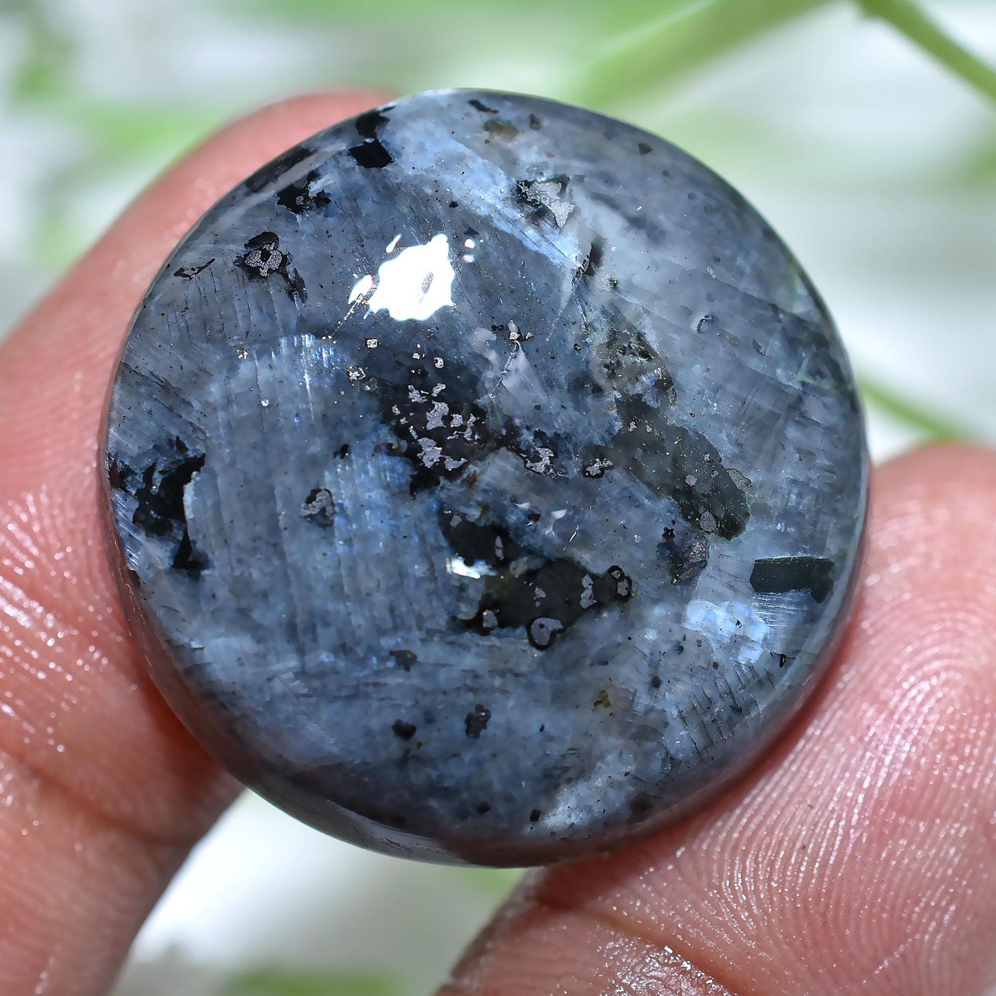Gray Colour Larvikite Cabochon Loose Gemstone, Plain Larvikite Loose Gemstone, Norwegian Moonstone, Larvikite Crystal, Pendent For Jewelry