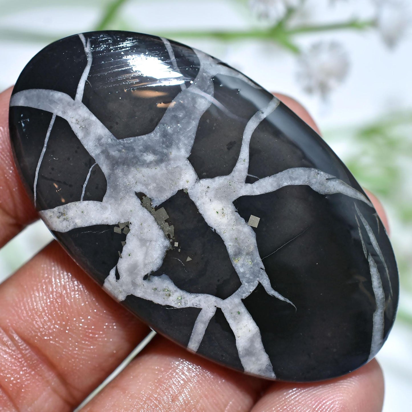 Textured Septarian Nodule Cabochon, Brown Dragon Stone Gemstone