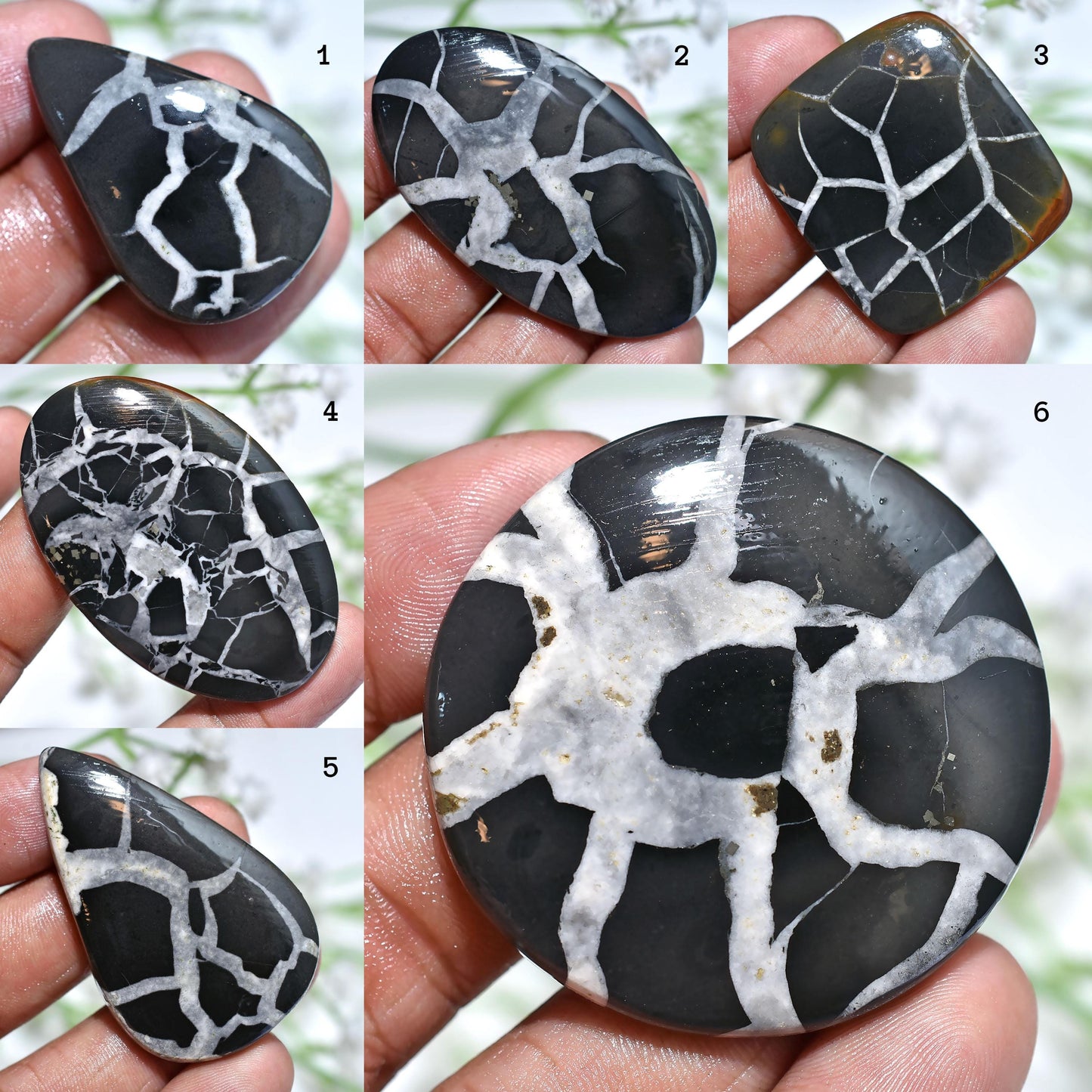 Textured Septarian Nodule Cabochon, Brown Dragon Stone Gemstone