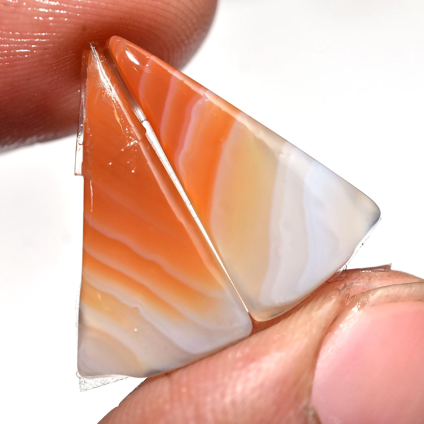 Striking! Orange Agate Gemstone Matching Pair, Fancy Shape Earrings at Wholesale Prices
