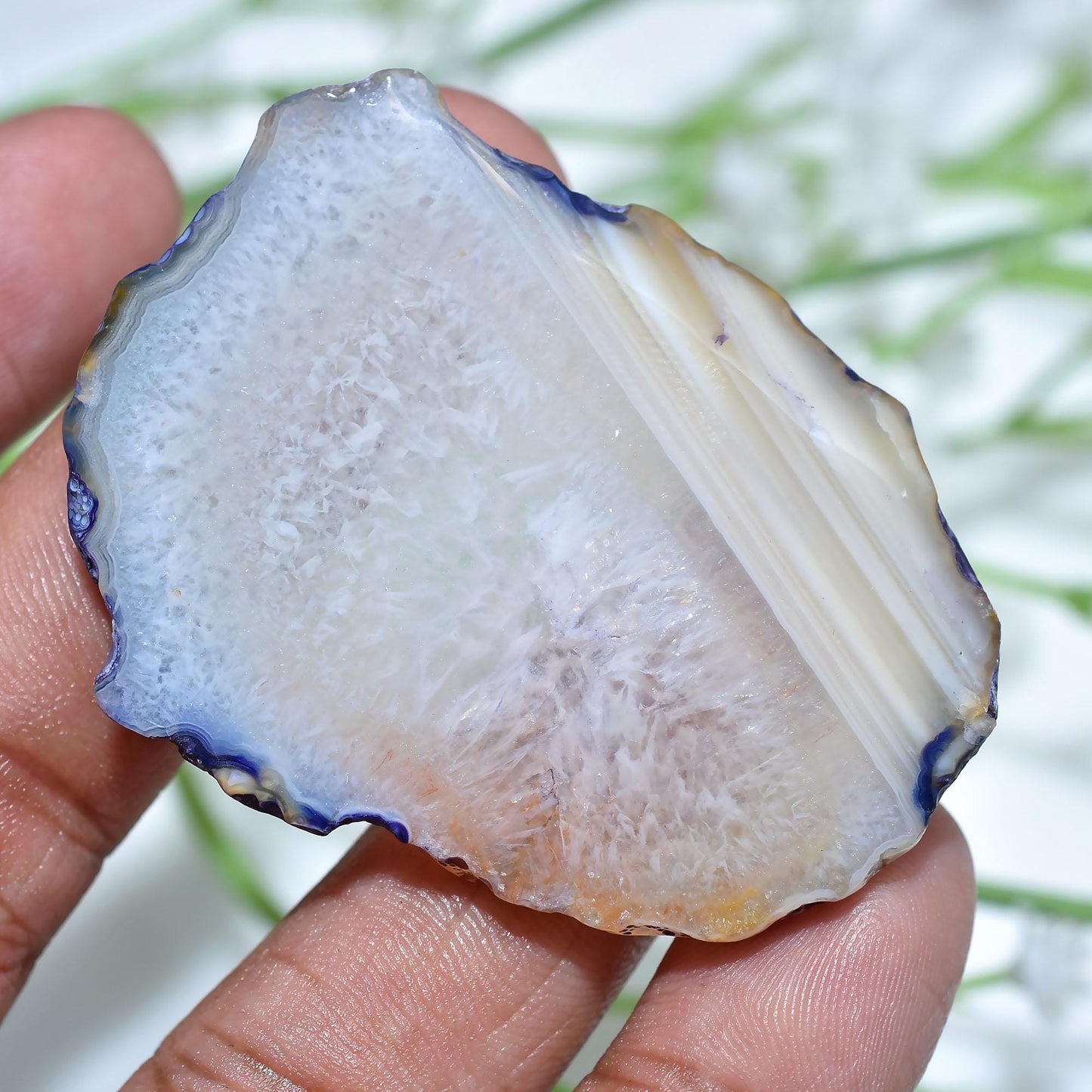 Attractive Natural White Solar Quartz Gemstone Cabochon for Jewelry