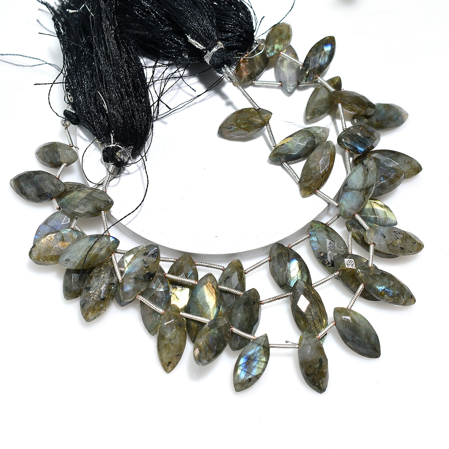 Mystic Labradorite Faceted Marquise Beads – Wholesale Flashy Gemstone Strand For DIY Jewelry