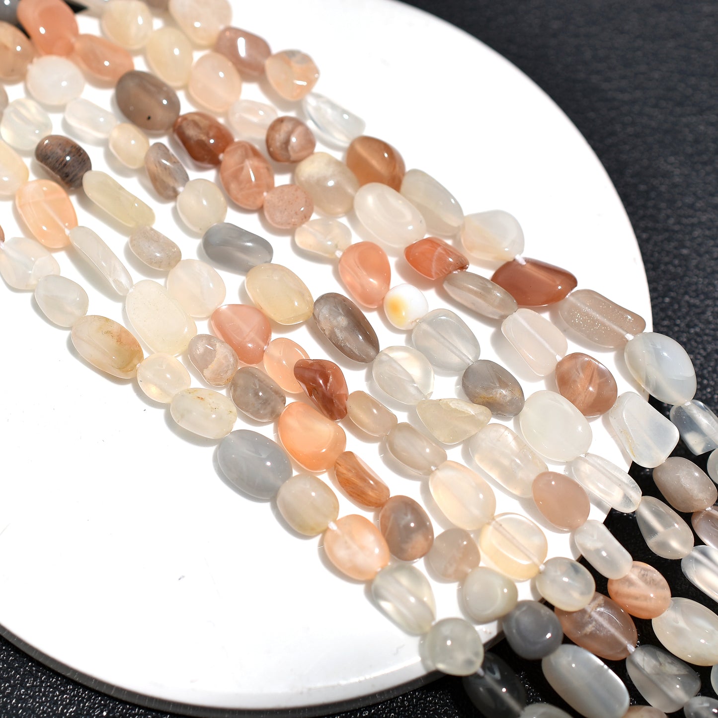 Celestial Glow Pastel Moonstone Nuggets – Soft Gemstones for Jewelry Making