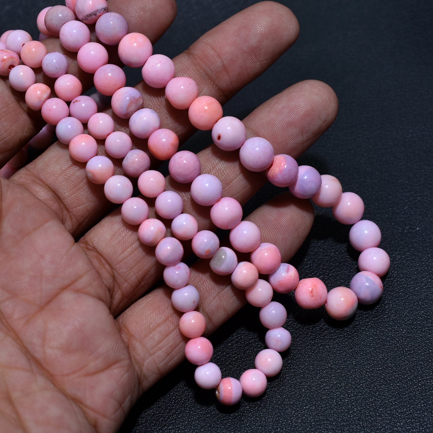 Cotton Candy Opal Round Bead-Wholesale Gemstone Strand For Jewelry