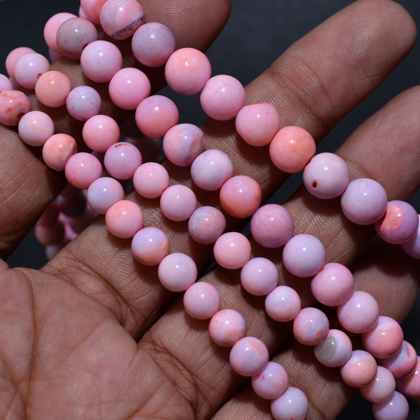 Cotton Candy Opal Round Bead-Wholesale Gemstone Strand For Jewelry