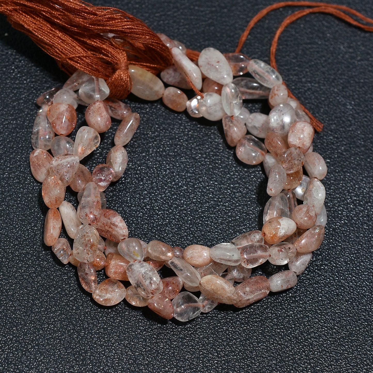 Premium Sunstone Quartz Nuggets – Sparkly Gem Beads for Healing Jewelry