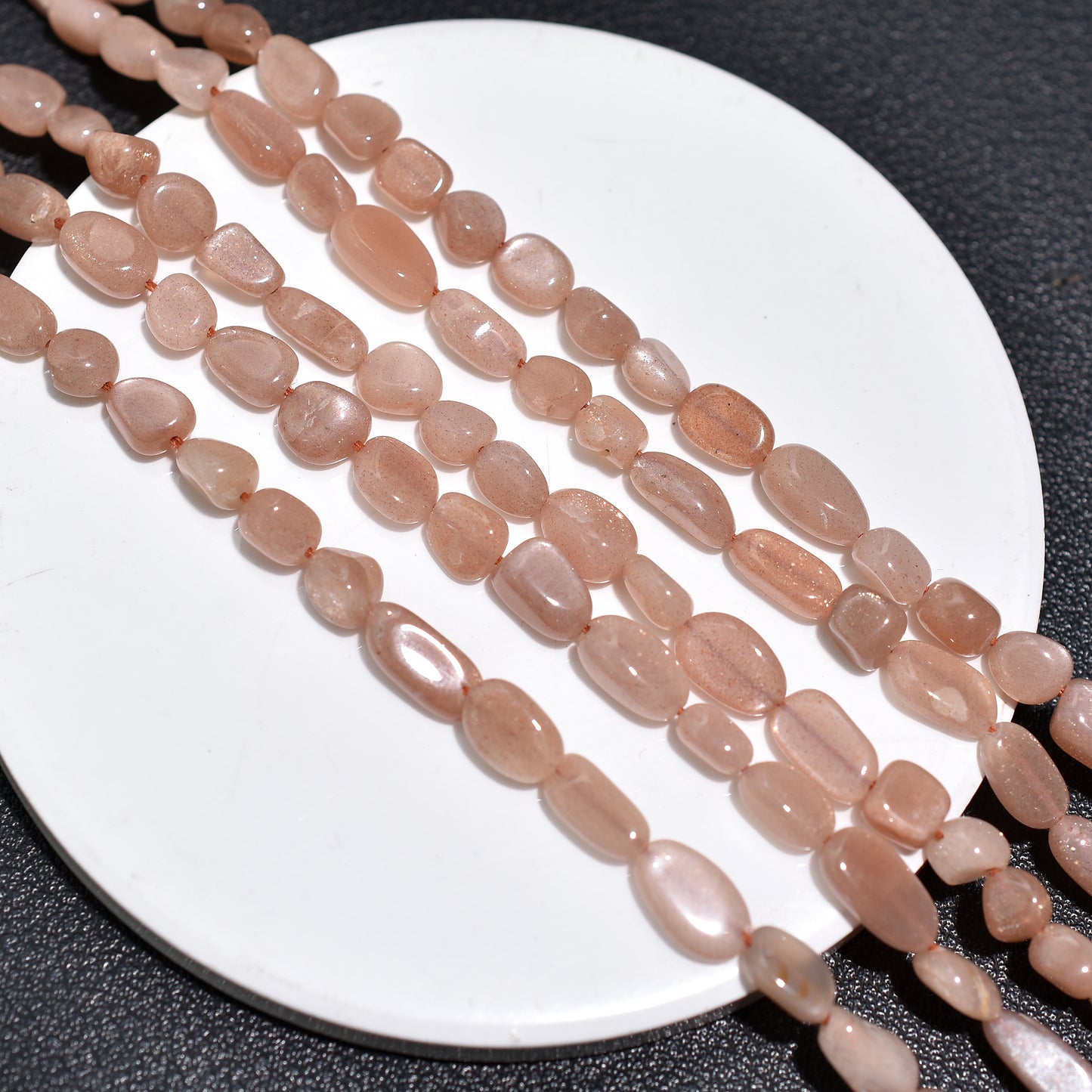 Premium Sunstone Quartz Nuggets – Sparkly Gem Beads for Healing Jewelry