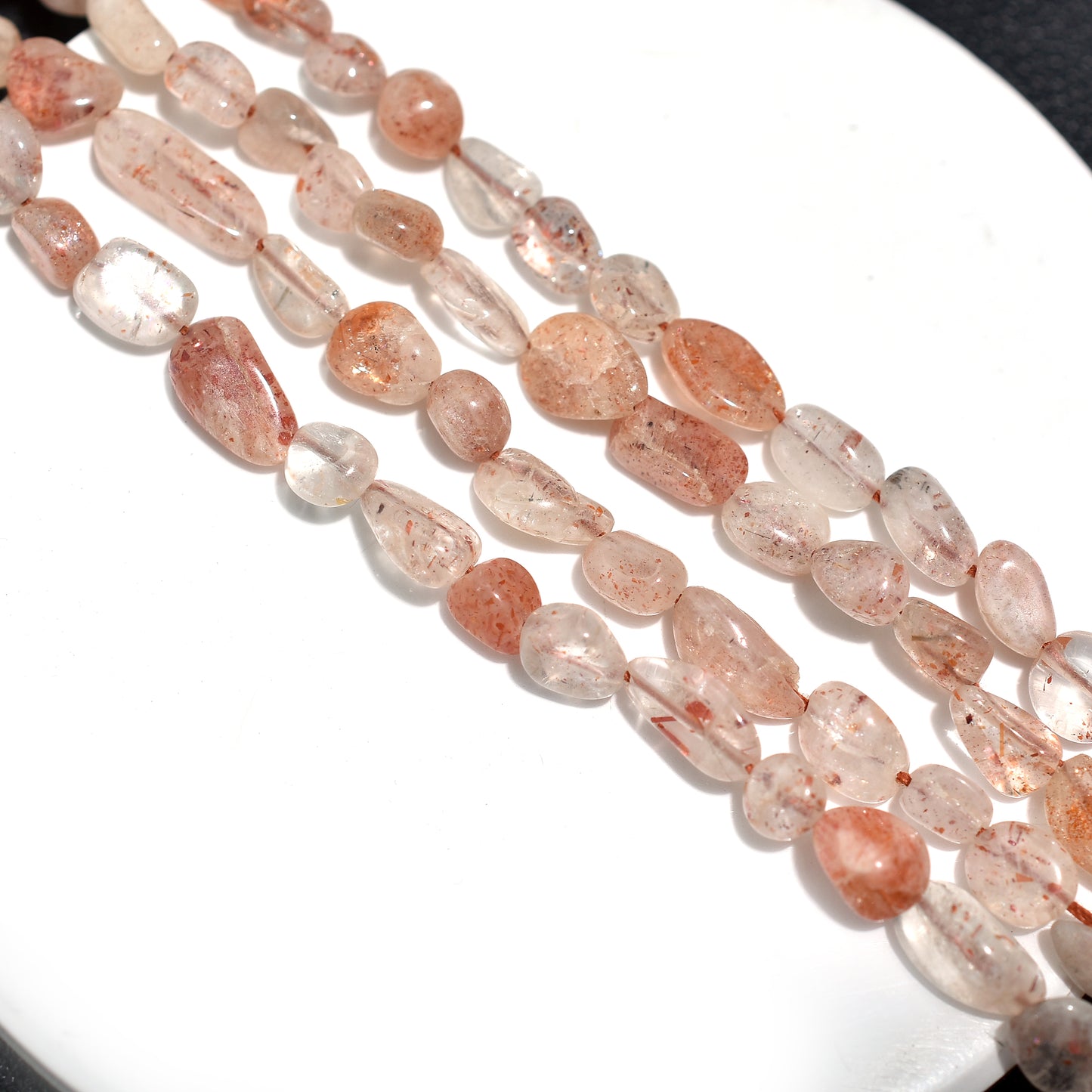 Premium Sunstone Quartz Nuggets – Sparkly Gem Beads for Healing Jewelry