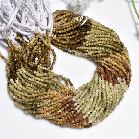 grossular garnet, green garnet, garnet beads, faceted beads, micro cut, rondelle beads, gemstone strand, 2mm beads, loose beads, jewelry making, gemstone jewelry, beaded necklace, bracelet beads, natural gemstone, diy jewelry, beading supplies, faceted gemstone, polished beads, green stone, crystal beads
