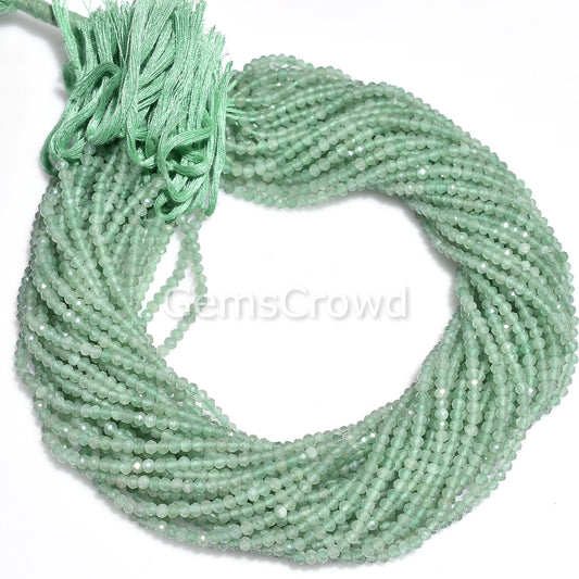 green strawberry quartz, faceted beads, rondelle beads, gemstone beads, jewelry making, crystal beads, micro beads, beading supplies, jewelry DIY, gemstone strand