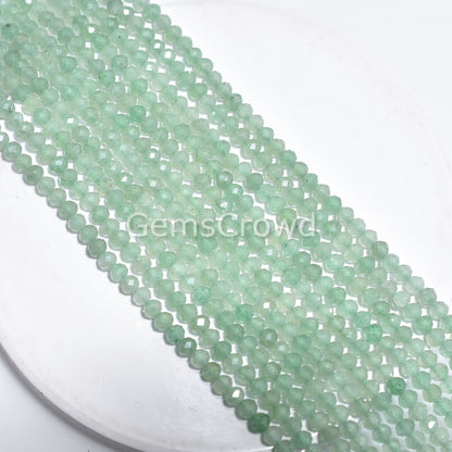 High Quality Green Strawberry Quartz Beads – Wholesale Faceted Rondelle Strand Lot