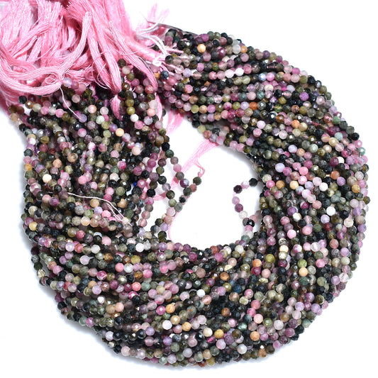 tourmaline beads, disco beads, faceted beads, multi gemstone, micro cut beads, gemstone strand, rainbow crystal, jewelry making, natural tourmaline, loose beads, beading supplies, faceted gemstone, round beads, necklace beads, bracelet beads, gemstone jewelry, colorful beads, machine cut, diy jewelry, polished beads
