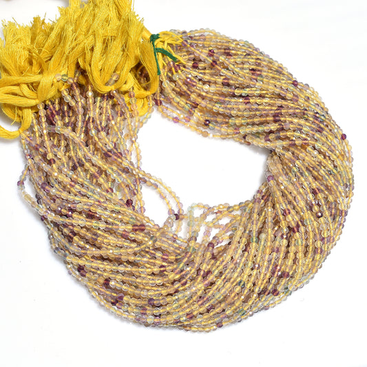 ellow fluorite, fluorite beads, micro cut beads, faceted rondelle, gemstone strand, crystal beads, loose beads, jewelry making, multi shaded, gemstone line, fluorite crystal, natural gemstone, diy jewelry, beading supplies, bracelet beads, necklace beads, polished beads, faceted gemstone, machine cut beads, healing stone