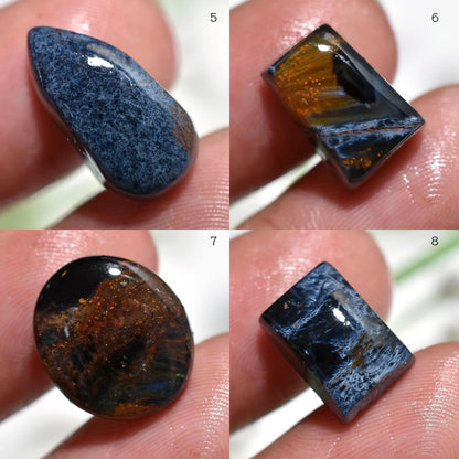 Natural Blue Pietersite Small Gemstone - Smooth Polished Stone