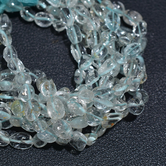 Marinest Aquamarine Crystal Nugget Beads – Soft Blue Stones Perfect for DIY Jewelry