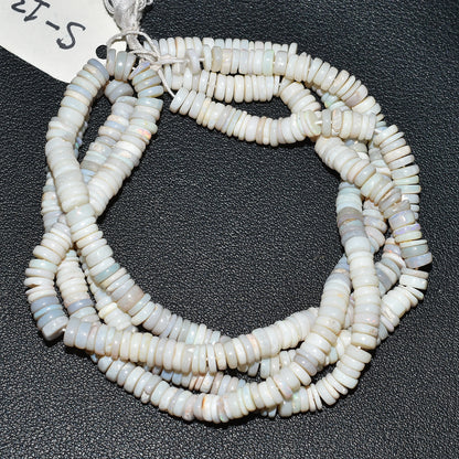 Beautiful Shaded Australian Opal Smooth Heishi Tyre Beads – Wholesale Gemstone Strand For Crafting