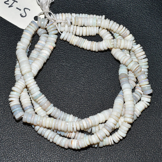 Beautiful Shaded Australian Opal Smooth Heishi Tyre Beads – Wholesale Gemstone Strand For Crafting